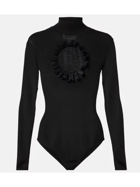 Body Self-portrait din dantelă negru