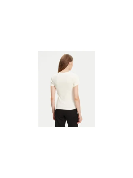 Guess Jeans Póló Ekru Slim Fit