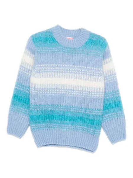 Pulover Kenzo cu dungi cu decolteu rotund albastru