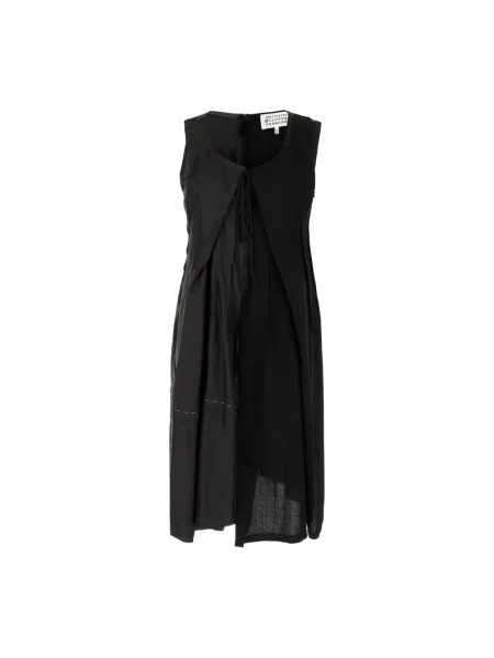 Sukienka Maison Margiela wełniana garniturowa czarna