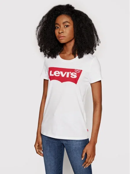 LEVI'S Tricou roșu / murdar alb