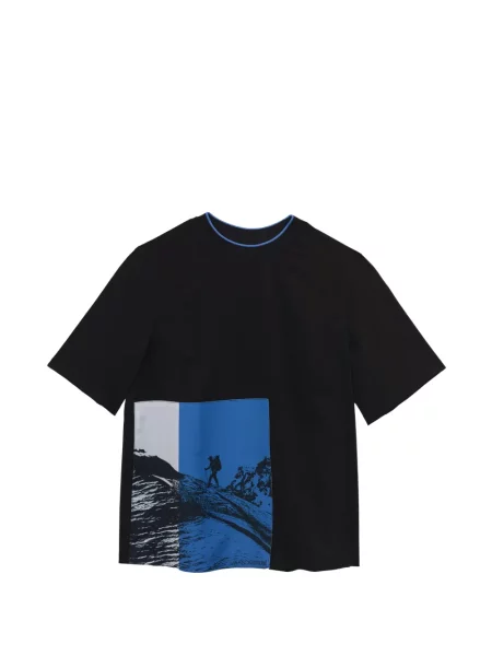 Koszulka Maison Kitsune z nadrukiem czarna