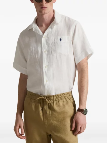 Кожени чорапи Polo Ralph Lauren с отворена пета с пейсли десен бяло