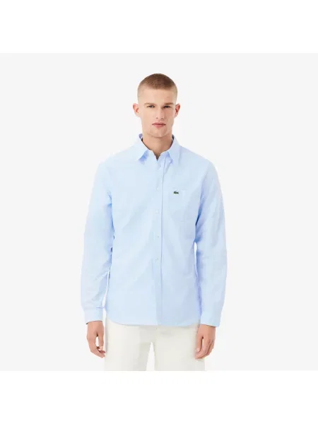 Lacoste Koszula Oxford Regular Fit niebieski