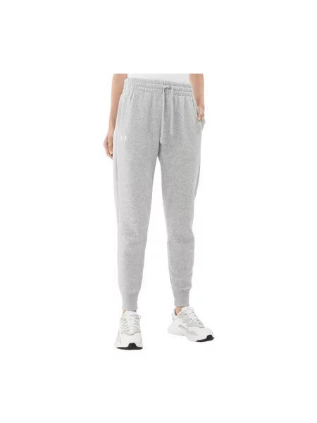 Spodnie Under Armour Rival Fleece Joggers mod gray light heather/white szary