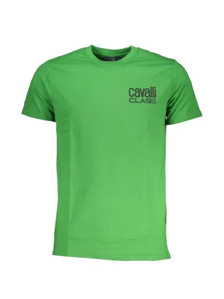 Tricou Cavalli Class cu imagine verde