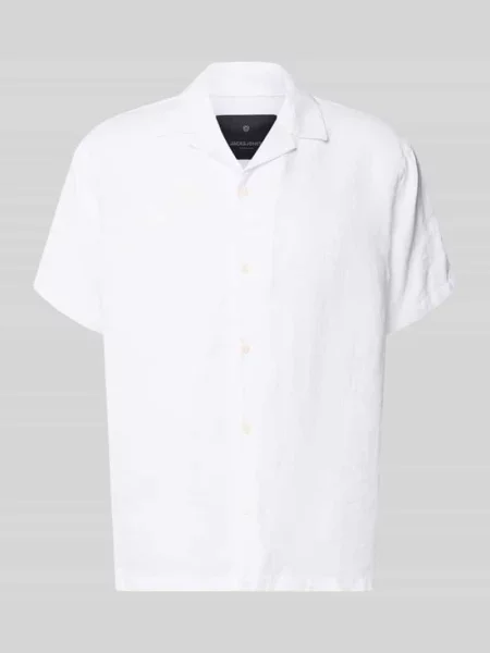 Koszula lniana w kroju regular fit model LAWRENCE' Jack & Jones Premium biała