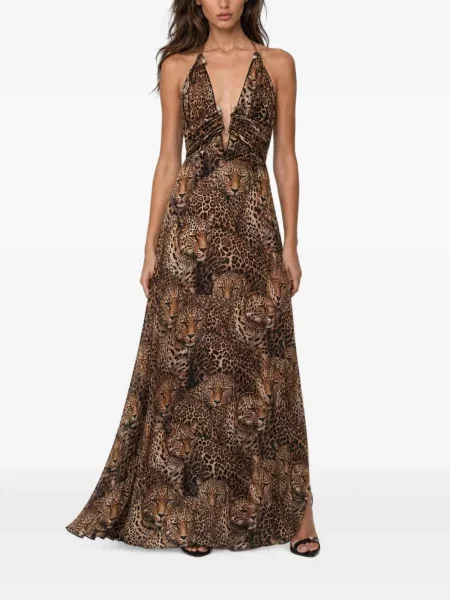 Lung rochie Philipp Plein cu model leopard maro