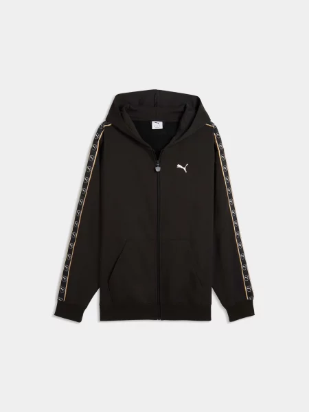 Спортивна кофта PUMA Ess Elevated Tape Relaxed Fu комбінований верх чорний