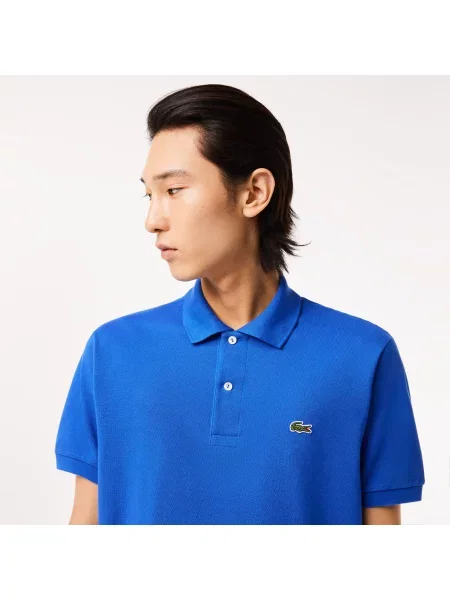Lacoste Koszulka Polo Oryginał Petit Piqué niebieska