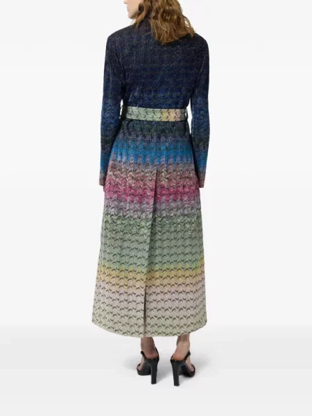 Kötött öves kabát Missoni kék