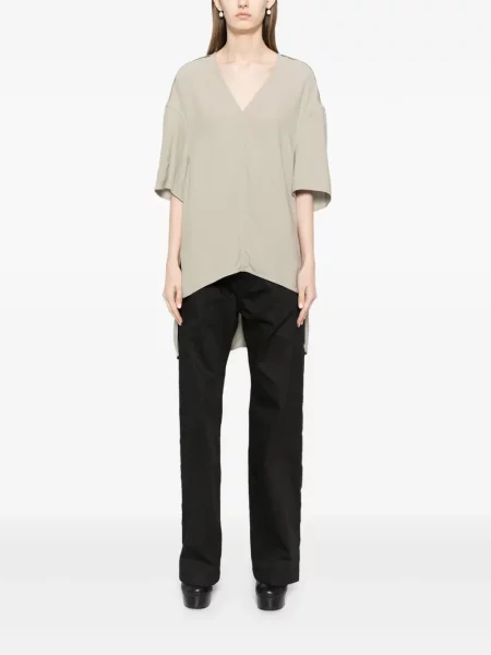Marškinėliai Rick Owens v formos iškirpte žalia