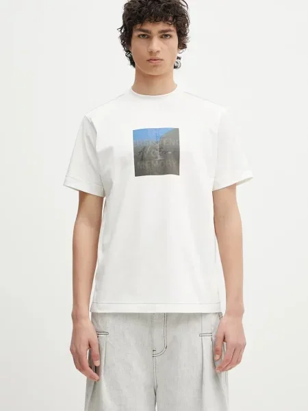 Ader Error tricou Apparel-Top cu imprimeu alb