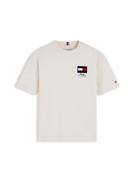 TOMMY HILFIGER Tricou fildeş / bleumarin roșu
