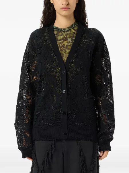 Cardigan Blumarine cu decolteu în V negru