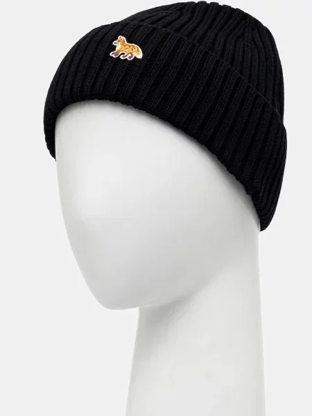 Maison Kitsuné czapka Baby Fox Beanie czarny