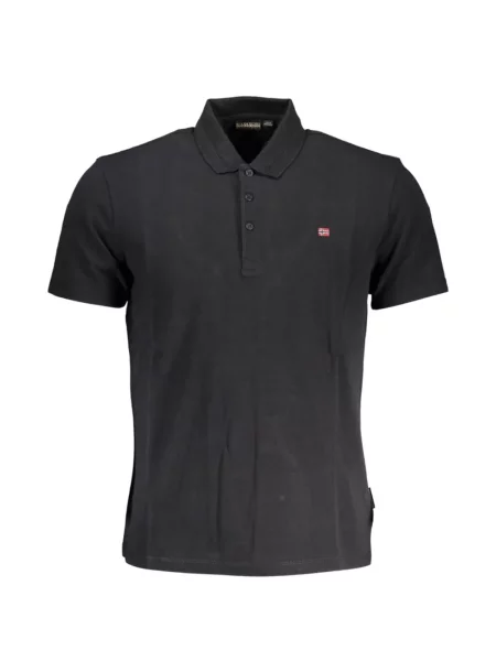Tricou polo Napapijri cu autograf negru