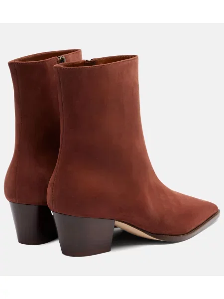 Cizme scurte Manolo Blahnik din piele de căprioară maro