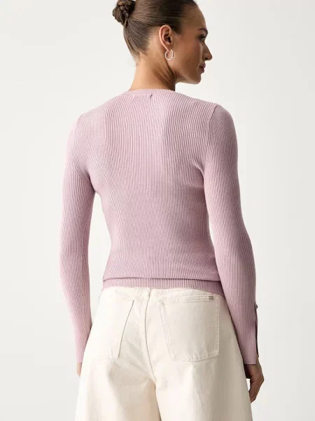 Guess sweter z wiskozą ELLIE różowy