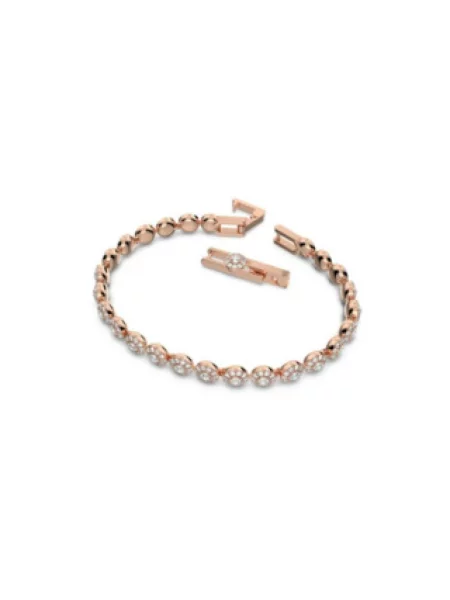 Bransoletka Swarovski w jednolitym kolorze klasyczna różowa