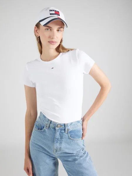 Tommy Jeans Tričko ESSENTIAL' biela