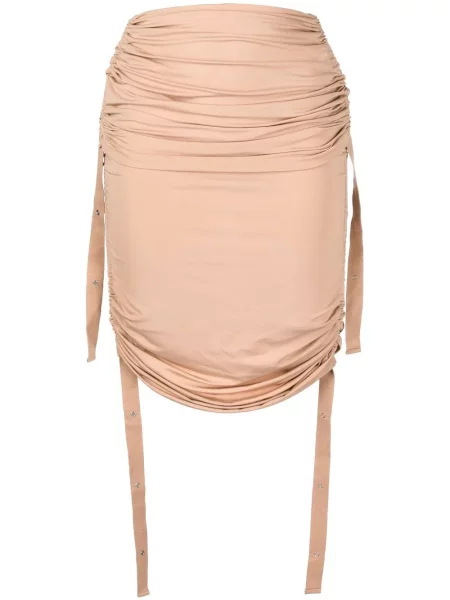 Fustă midi Dion Lee până la genunchi maro