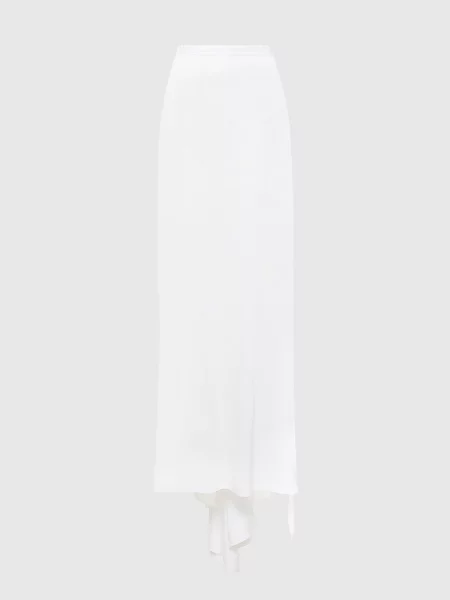 Спідниця з льону максі Ann Demeulemeester біла