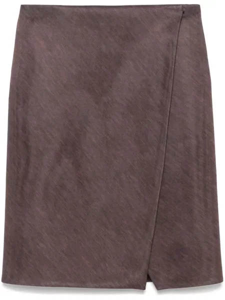 Fustă midi Philosophy Di Lorenzo Serafini până la genunchi maro