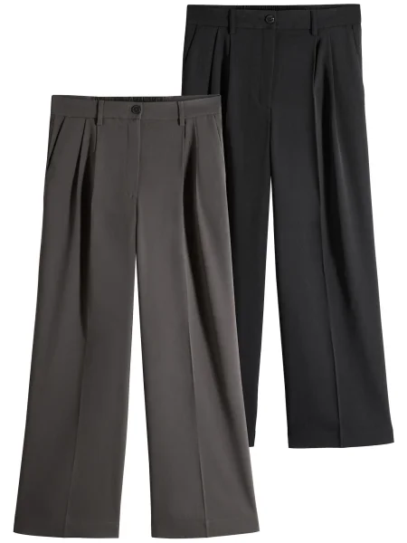 The Set Nohavice tmavosivá čierna