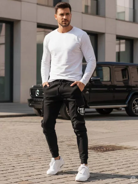 Spodnie bojówki Dstreet czarne