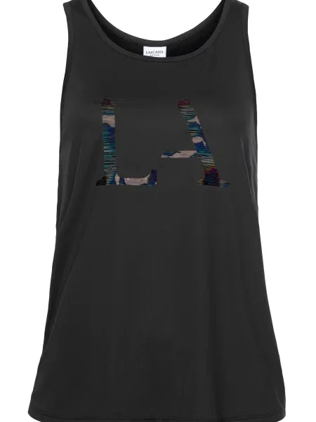 LASCANA ACTIVE Sport top negru