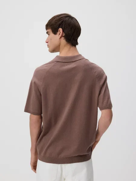 Поло Reserved коричневое