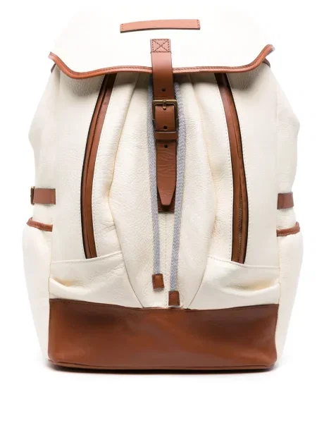 Rucsac Brunello Cucinelli din piele cu autograf