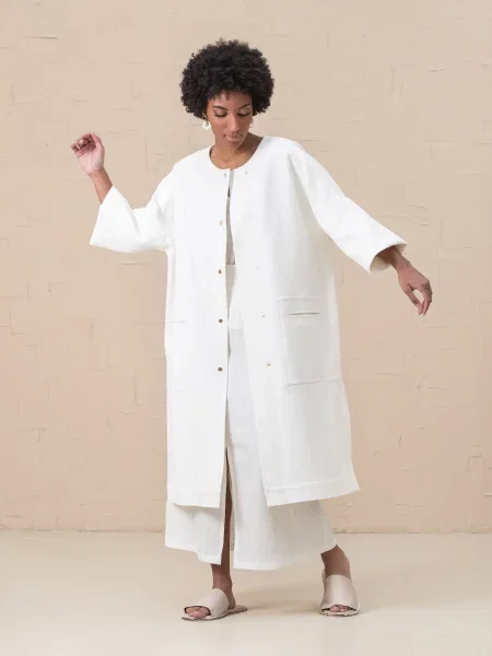 Пальто HankaKohana Florence бавовна/віскоза білий