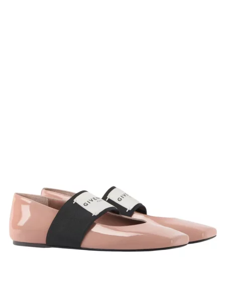 Balerinki Givenchy skórzane różowe