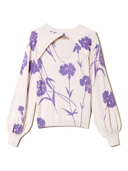 Top Twinset cu model floral cu imagine