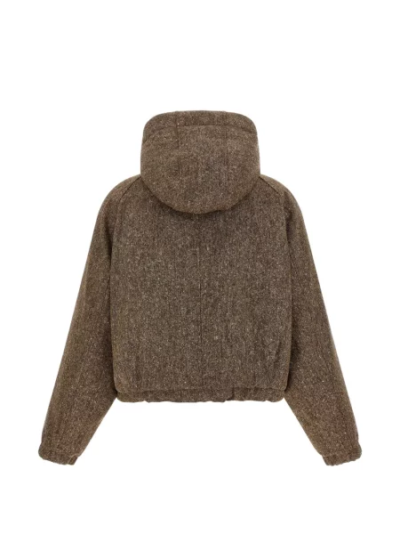 Geacă Brunello Cucinelli din tweed maro