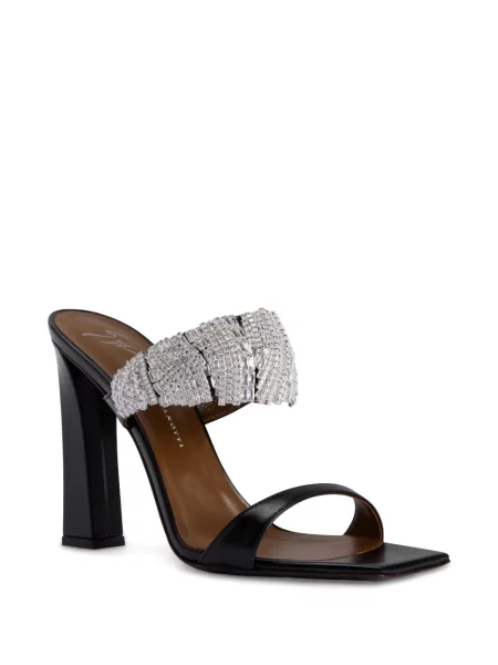 Кожени сандали Giuseppe Zanotti черно