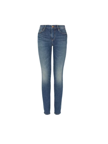 Skinny jeansy skinny Armani Exchange niebieskie