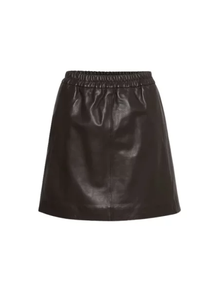Spódnica skórzana Inwear brązowa