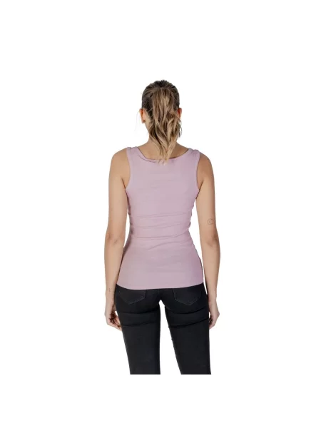 Bluzka Guess bez rękawów z nadrukiem czarna