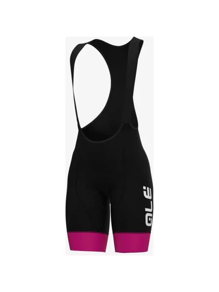 Krótkie spodenki na szelkach Alé Active Limited Edition w kolorze czarnym magenta XS czarne