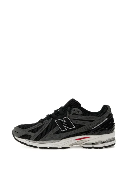 Кожаный плисиран суичър с качулка New Balance черно