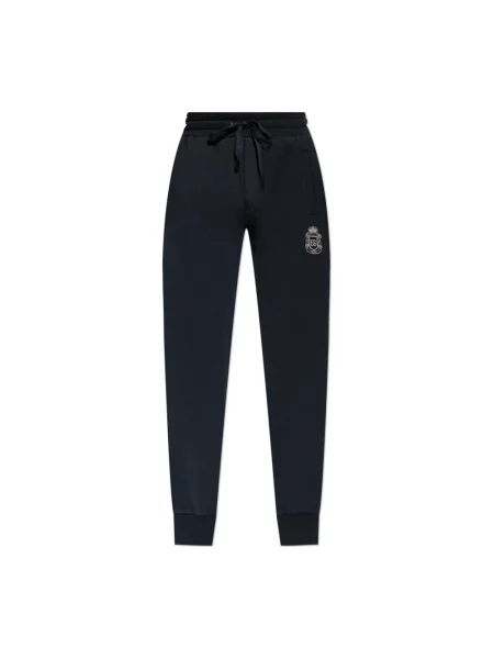 Spodnie dresowe Dolce And Gabbana z logo niebieskie
