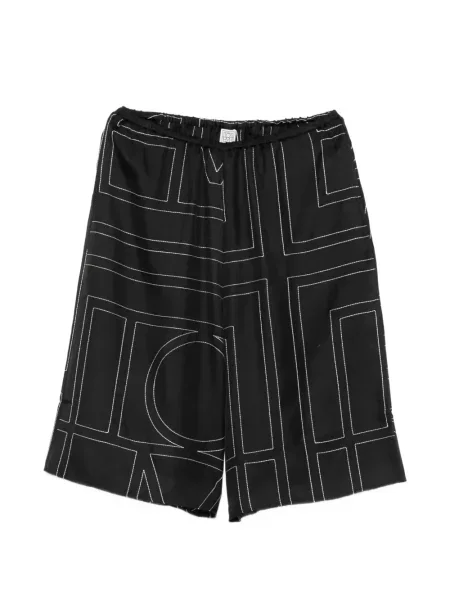 Pantaloni scurți Toteme cu imagine negru