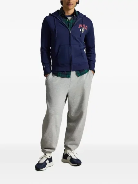 Șosete Polo Ralph Lauren cu model herringbone cu broderie plasă albastru