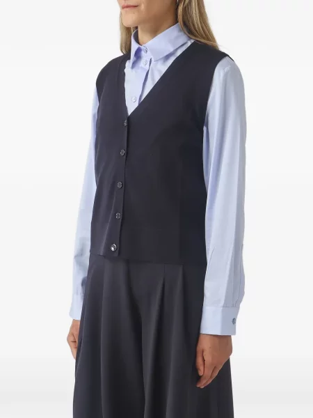 Vestă Max Mara cu decolteu în V negru