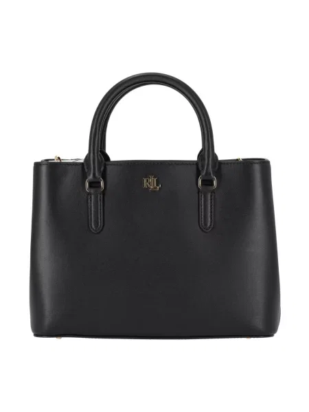 Torba typu kuferek z uchwytem model ‘MARCY’ Lauren Ralph Lauren czarna