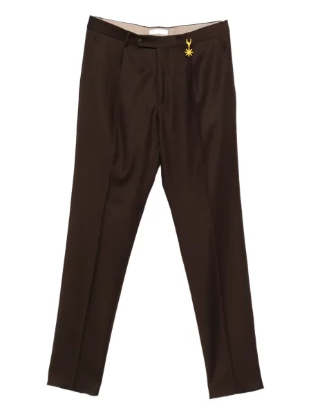 Flanelové kalhoty Manuel Ritz hnědé