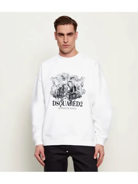 Hanorac | Relaxed fit alb